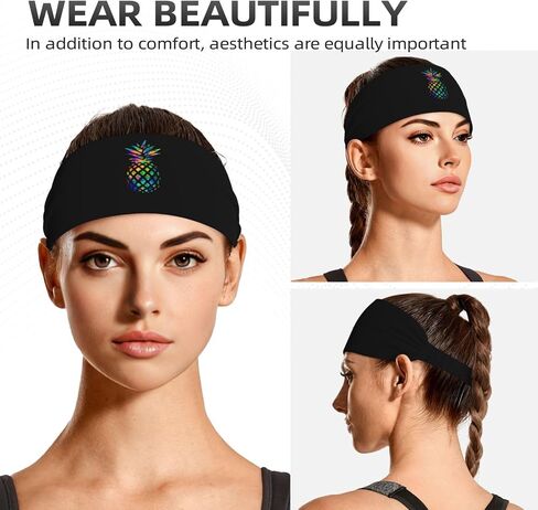 Black and Gold Swirl Liquid Ink Marble Workout Headbands Fashion Sports Sweatbands Yoga Hairbands for Fitness Athletic Non Slip Wicking Headscarf for Men Womens Girls Summer Accessories Elastic Bands in Saudi Arabia