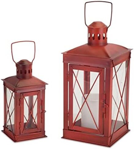 فانوس أحمر من ميلروز إنترناشيونال، مجموعة من قطعتين in Kuwait