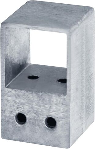 20 حزمة 1 × 1 بوصة مربعة أنبوب موصل، يموت الصب الألومنيوم المحملة الأنابيب المشابك لسلسلة ربط السياج درابزين هانريل، 2 طريقة T نهاية أعلى مشترك، سمك 2.2 ملم in Kuwait