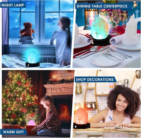 مجموعتان من قاعدة LED سوداء قابلة لإعادة الشحن وشاشة عرض كريستالية وقاعدة إضاءة LED خشبية و16 وضع إضاءة مع أجهزة تحكم عن بعد وكابلات شحن USB وحامل عرض مضاء لفن الزجاج الكريستالي in Kuwait