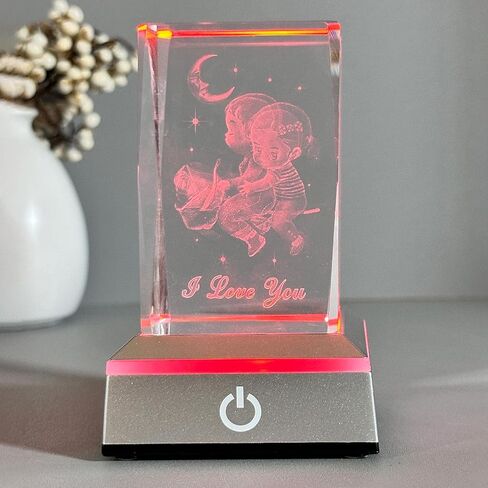 Multifunctional LED Light Base for Glass Art,Illuminated Display Stand for Crystals, Figurines, RGB Multicolor Lighting Pedestal, USB/Battery Operated in Saudi Arabia