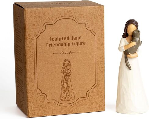 Sculpted Animal Friendship Figure,Resin Figure Cast Original Carving and Painted by Hand(Girl Embracing Horse) in Saudi Arabia