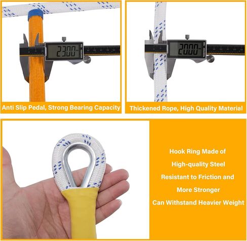 Emergency Fire Escape Ladder Flame Resistant Safety Extension Rope Ladder with 2 Hooks, 2 Story Homes Reusable Compact & Portable External Ladder (2M / 6.6FT) in Saudi Arabia