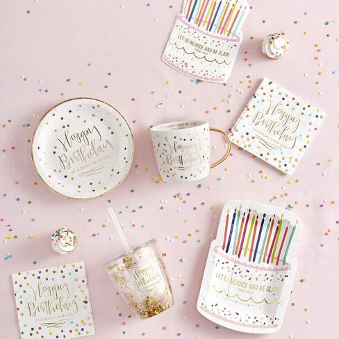 العلامات التجارية الإبداعية Faithworks-Slant كوب سيراميك بمقبض ذهبي، 14 أونصة، عيد ميلاد سعيد in Kuwait