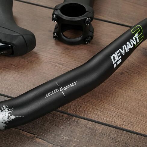 Satori DEVIANT Flat Riser Handlebar for MTB Mountain Bike Downhill & Enduro Bicycle AL7050 Aluminum Alloy 7 Degree Sweep 31.8mm Clamp - Rise 10mm - Width 720mm in Saudi Arabia