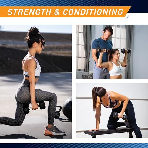 Marcy Inspire Rubber Hex Dumbbell - Available for 25lb - 50lb in Kuwait