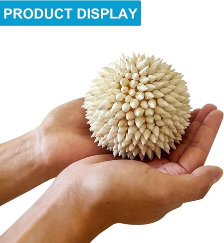 4 Inch White Sea Shells Balls Nautical Handmade Home Wedding Dining Table Beach Decor in Saudi Arabia