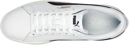 PUMA Men's Smash 3.0 Leather Sneaker, White Black Gold-Frosted Ivory, 9.5 in Saudi Arabia