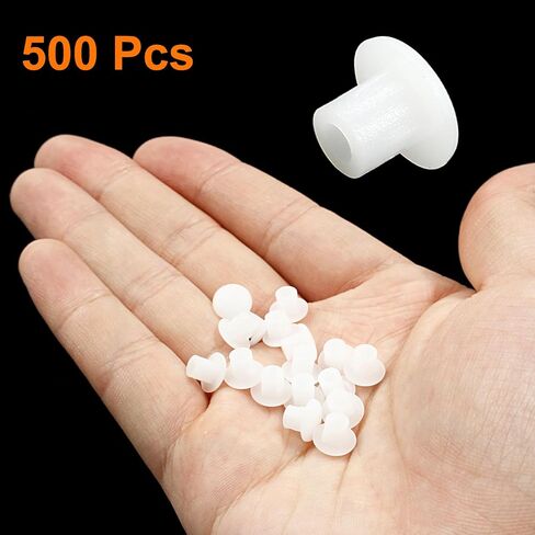 BokWin 100 Pcs White Hole Plugs 10mm/0.39 Inch Plastic Hole Covers Small Hole Plug for Kitchen Cabinet Desk Shelves in Saudi Arabia