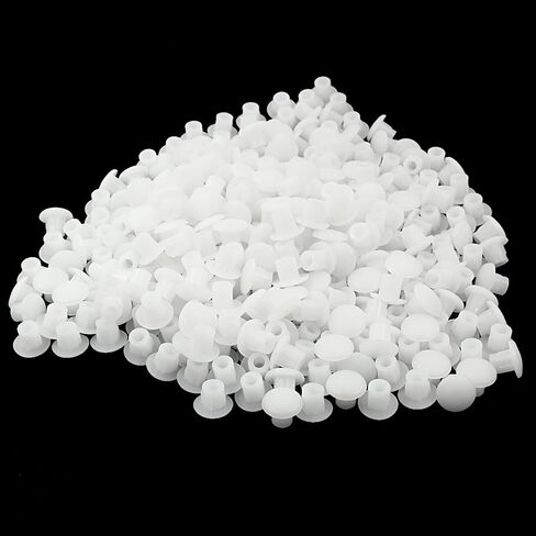 BokWin 100 Pcs White Hole Plugs 10mm/0.39 Inch Plastic Hole Covers Small Hole Plug for Kitchen Cabinet Desk Shelves in Saudi Arabia