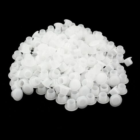 BokWin 100 Pcs White Hole Plugs 10mm/0.39 Inch Plastic Hole Covers Small Hole Plug for Kitchen Cabinet Desk Shelves in Saudi Arabia