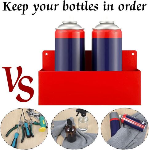 4 Pcs Magnetic Aerosol Spray Can Holder Heavy Duty Magnet Toolbox Bottle Holder Easy Install Spray Can Organizer Wall Mounted Spray Bottle Rack for Garage Home Workspace (Black) in Saudi Arabia