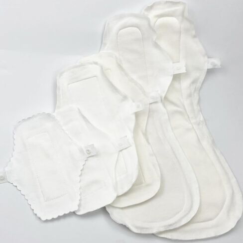 3 قطع 1 بطانات اللباس الداخلي القابلة لإعادة الاستخدام من ماما، وسادات قماشية قابلة لإعادة الاستخدام، وسادات قابلة للغسل، شريط قماشي، بطانات الحيض، وسادة قطنية للأم، المرأة الحامل باللون الأبيض in Saudi Arabia