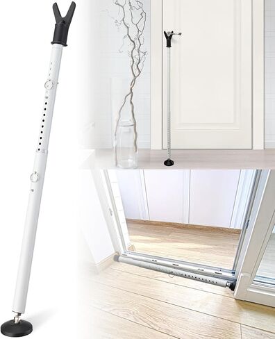 Door Stoppers,Heavy Duty Portable Door Lock,2-in-1 Adjustable Sliding Door Lock Bar,Door Barricade Security Bars for Window, Front Door, Patio Door, Apartment, Hotel Room in Saudi Arabia