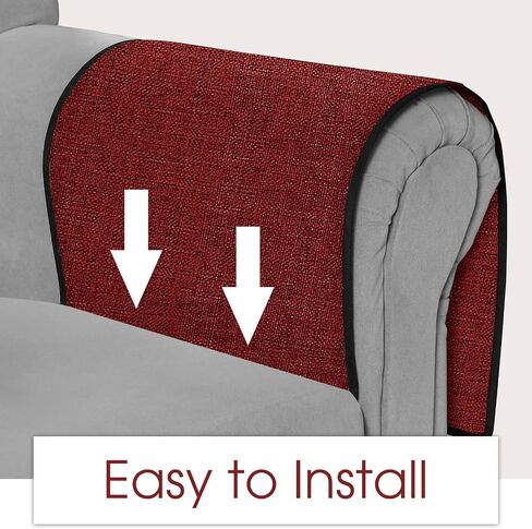 Joywell Sofa Armrest Organizer, Remote Control Holder for Recliner Couch, Arm Chair Caddy with 5 Pockets for Magazine, Tablet, Phone, iPad, Burgundy in Saudi Arabia