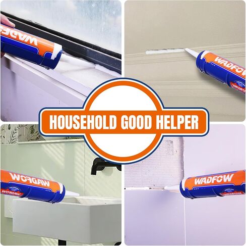 Caulking Gun, No Drip Caulk Gun,9" Drip Free Adjustable Hand Caulking Gun with Comfort Grip and 360° Rotary Design, Smooth Round Rod for 10oz Caulk Tubes,WCG4109D, Blue in Saudi Arabia