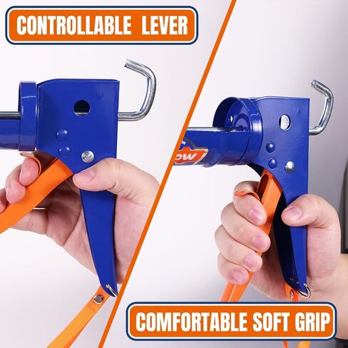 Caulking Gun, No Drip Caulk Gun,9" Drip Free Adjustable Hand Caulking Gun with Comfort Grip and 360° Rotary Design, Smooth Round Rod for 10oz Caulk Tubes,WCG4109D, Blue in Saudi Arabia