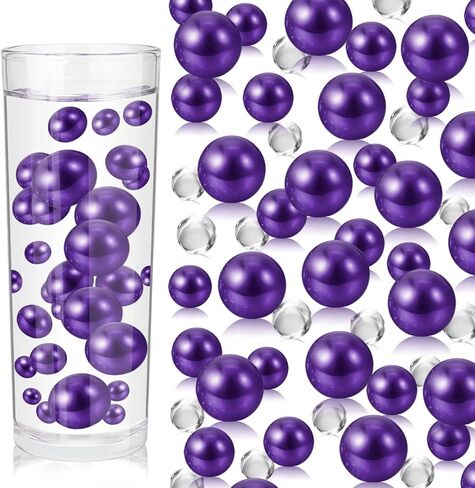 200PCS Green Floating Pearls, Green Marbles for Vases, Floating Beads for Centerpiece Vases, Vase Filler Faux Pearls, No Holes Filler Beads for Party Wedding Decor, 10/14/20/30mm in Saudi Arabia