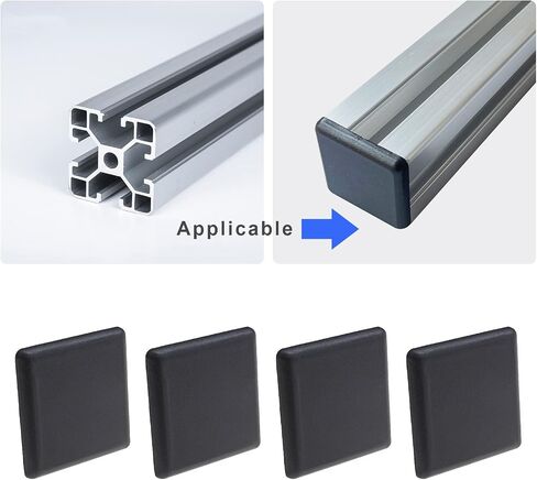 SING F LTD 30PCS Aluminum Profiles End Cap Cover Plastic Fasteners for 2020 European Standard Industrial Aluminum Profiles Black 20x20mm in Saudi Arabia