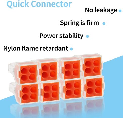 20pcs Push-in Wire Connecters 6 Port, Wire Quick Connection Terminal, 18-12 AWG / 0.75-2.5mm² in Saudi Arabia