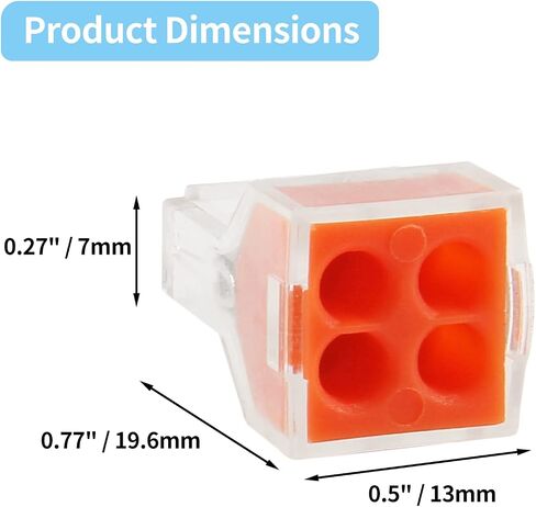 20pcs Push-in Wire Connecters 6 Port, Wire Quick Connection Terminal, 18-12 AWG / 0.75-2.5mm² in Saudi Arabia