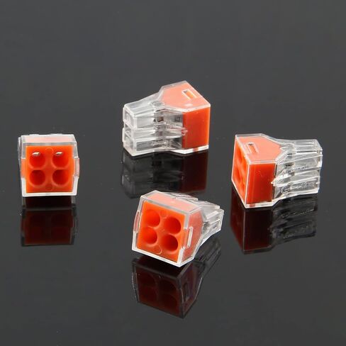 20pcs Push-in Wire Connecters 6 Port, Wire Quick Connection Terminal, 18-12 AWG / 0.75-2.5mm² in Saudi Arabia
