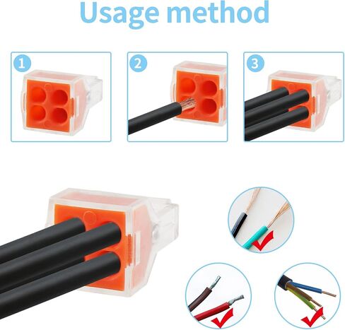 20pcs Push-in Wire Connecters 6 Port, Wire Quick Connection Terminal, 18-12 AWG / 0.75-2.5mm² in Saudi Arabia