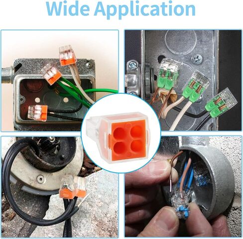 20pcs Push-in Wire Connecters 6 Port, Wire Quick Connection Terminal, 18-12 AWG / 0.75-2.5mm² in Saudi Arabia