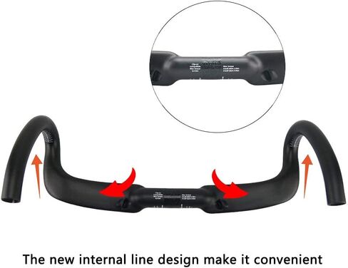 Alfa Pasca Aero Handlebars for Road Bike Carbon Racing Bicycle Handlebars Drop Bars Lightweight 31.8 UD Glossy/Matte 400/420/440mm in Saudi Arabia