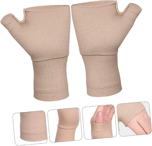 1 Pair Pressure Hand Gloves Thumb Splints Hand Support Sleeves Support Gloves Band Splint Compression Strap Guard Nylon 80% in Saudi Arabia