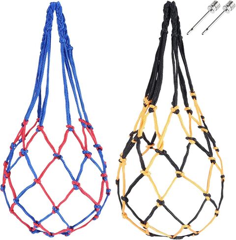 2pcs Mesh Bag with Needles, Durable Portable Single Ball Net Bag, Mesh Sports Equipment Bag for Sports Balls in Saudi Arabia