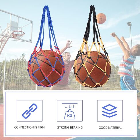 2pcs Mesh Bag with Needles, Durable Portable Single Ball Net Bag, Mesh Sports Equipment Bag for Sports Balls in Saudi Arabia