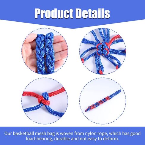 2pcs Mesh Bag with Needles, Durable Portable Single Ball Net Bag, Mesh Sports Equipment Bag for Sports Balls in Saudi Arabia