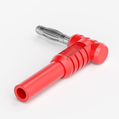 Goupchn 4 مللي متر الزاوية اليمنى موصلات قابس الموز 4 قطعة 4 مللي متر ذكر إلى 4 مللي متر موصل سالب الأحمر والأسود للاتصال الكهربائي اختبار in Kuwait