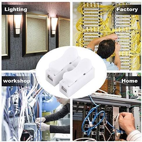 100pcs 10A 220V 2 Pin Push Quick Wire Cable Connector Spring Clamp Terminal White Wiring Terminal Fast Wire Connection Operation in Saudi Arabia
