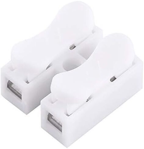 100pcs 10A 220V 2 Pin Push Quick Wire Cable Connector Spring Clamp Terminal White Wiring Terminal Fast Wire Connection Operation in Saudi Arabia