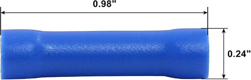 120pcs 16-14 AWG Butt Splice Connectors, Blue Butt Connectors Crimp Insulated Electrical Straight Wire Terminal Connectors in Saudi Arabia
