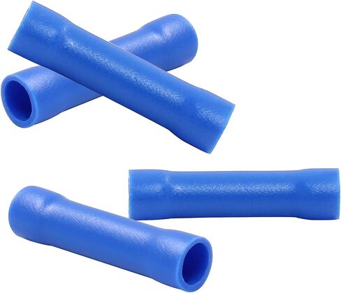 120pcs 16-14 AWG Butt Splice Connectors, Blue Butt Connectors Crimp Insulated Electrical Straight Wire Terminal Connectors in Saudi Arabia