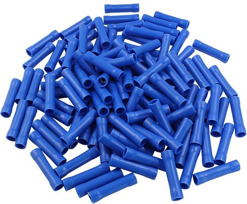 120pcs 16-14 AWG Butt Splice Connectors, Blue Butt Connectors Crimp Insulated Electrical Straight Wire Terminal Connectors in Saudi Arabia