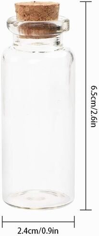 40 قطعة من سدادات الفلين 5 مل من الزجاجات الصغيرة، زجاجات جرعات صغيرة لتزيين المنزل بنفسك، زجاجات التمنيات، برطمانات زجاجية للرسائل، مستلزمات حفلات عيد الميلاد وعيد الأم وعيد الشكر والهالوين in Kuwait