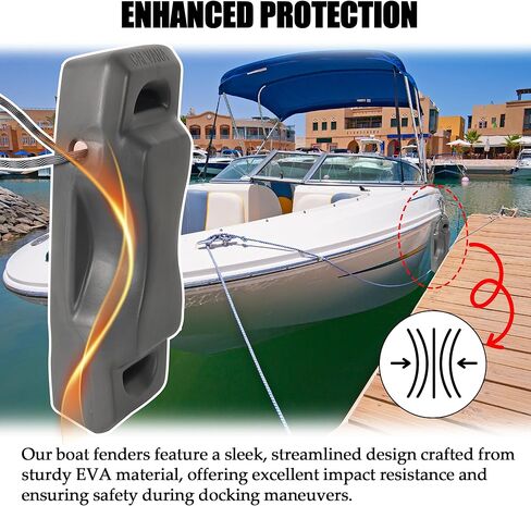 مصدات القوارب - تصميم مطور لتعزيز الحماية - سهولة التركيب ونظام قفل متكامل - مناسب لأنواع القوارب المختلفة - خدمة استثنائية لما بعد البيع in Kuwait