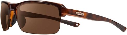 Revo Sunglasses Crux N: Polarized Lens Filters UV, Semi-Rimless Rectangle Wrap Frame in Saudi Arabia