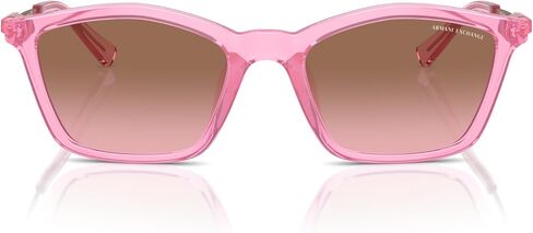 A|X ARMANI EXCHANGE Women's AX4146SU Universal Fit Square Sunglasses, Watermelon/Pink Gradient Brown, 53 mm in Saudi Arabia