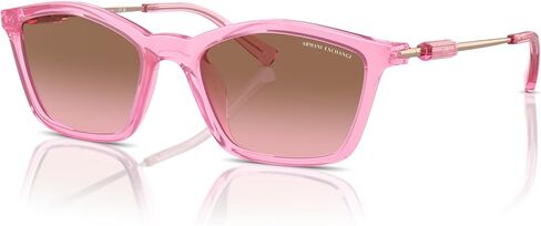 A|X ARMANI EXCHANGE Women's AX4146SU Universal Fit Square Sunglasses, Watermelon/Pink Gradient Brown, 53 mm in Saudi Arabia