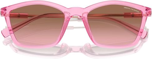 A|X ARMANI EXCHANGE Women's AX4146SU Universal Fit Square Sunglasses, Watermelon/Pink Gradient Brown, 53 mm in Saudi Arabia