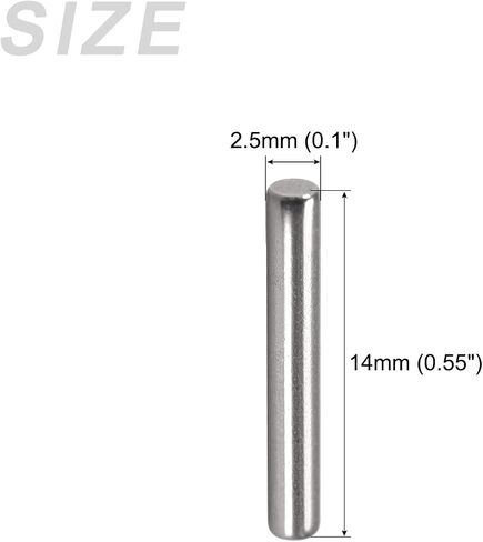 Dowel Pin (2x18mm) 100Pcs, 304 Stainless Steel Shelf Support Pegs Pin Fastener Elements - for Metal Devices, Furniture Installation, Industrial, DIY in Saudi Arabia