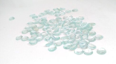 Rastogi Handicrafts Centerpieces,Glass Gems for Vase Fillers,Wedding Decoration Pebbles One Side Flat 100 pcs (Blue) 12 mm in Saudi Arabia