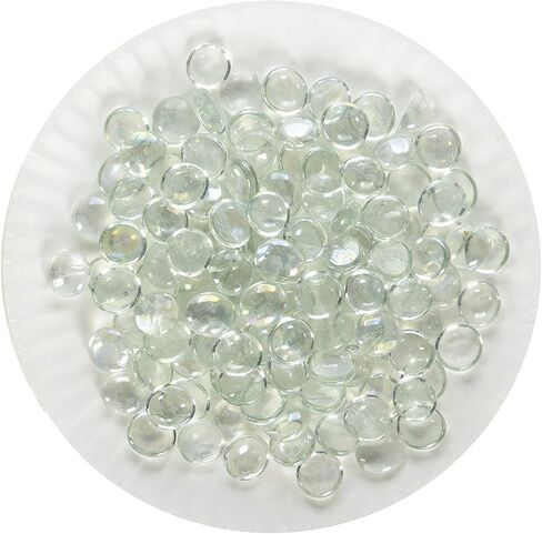 Rastogi Handicrafts Centerpieces,Glass Gems for Vase Fillers,Wedding Decoration Pebbles One Side Flat 100 pcs (Blue) 12 mm in Saudi Arabia
