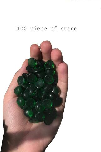 Rastogi Handicrafts Centerpieces,Glass Gems for Vase Fillers,Wedding Decoration Pebbles One Side Flat 100 pcs (Blue) 12 mm in Saudi Arabia