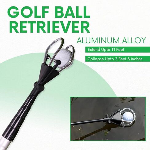 مسترد كرة الجولف | حقيبة الجولف المحمولة | جامع مزود بأنبوب من سبائك الألومنيوم/البلاستيك قابل للفصل مع منتقي تخزين للجيب وحامل المحملة in Kuwait